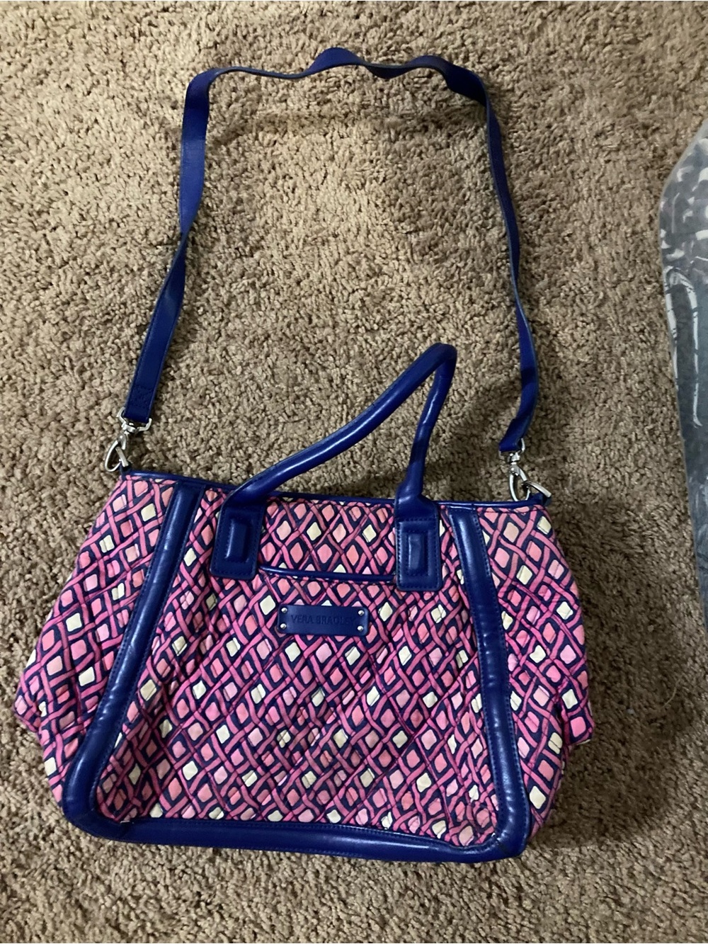 Vera Bradley Trimmed Trapeze Satchel